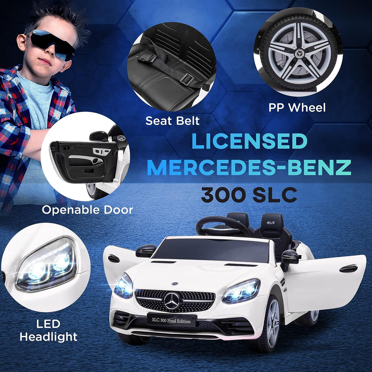12V Kids Electric Ride on Car with Parent Remote Control - Battery Powered Fun for Little Ones