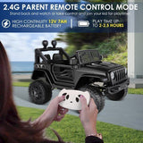 Adventure-Ready 12V Electric Jeep for Kids with Remote Control and 3-Speed Options
