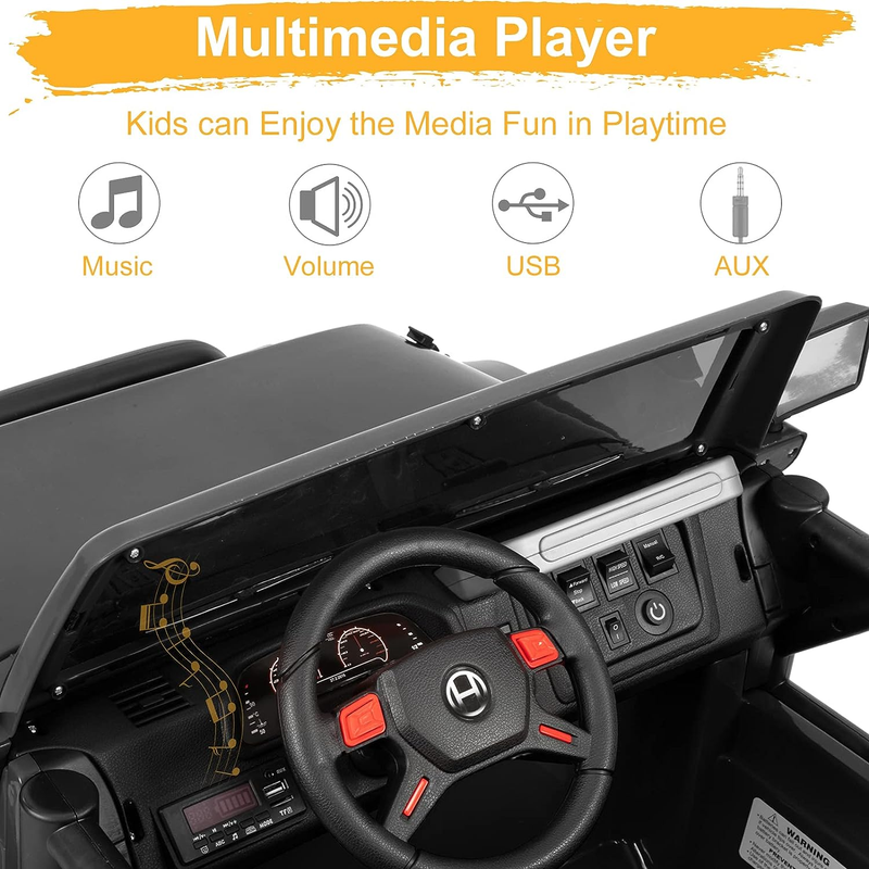 12V Kids Electric Ride-On Truck with Remote Control and Lights