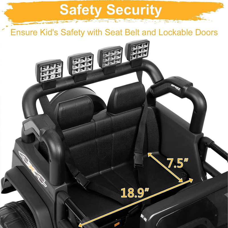 12V Kids Electric Ride-On Truck with Remote Control and Lights