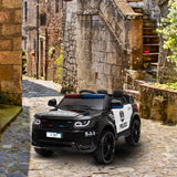 12V Kids Police Ride-On Car with Remote Control and LED Flashing Lights