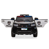 12V Kids Police Ride-On Car with Remote Control and LED Flashing Lights