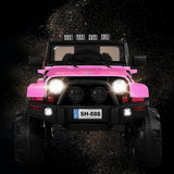 12V Kids Remote Control Truck Car with LED Lights in Pink