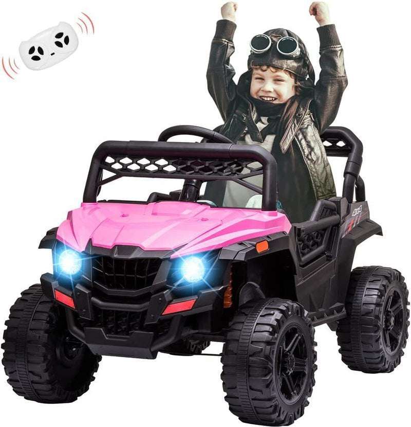 12V Kids Ride On Car Truck with Remote Control and LED Lights - Perfect Xmas Gift for Children