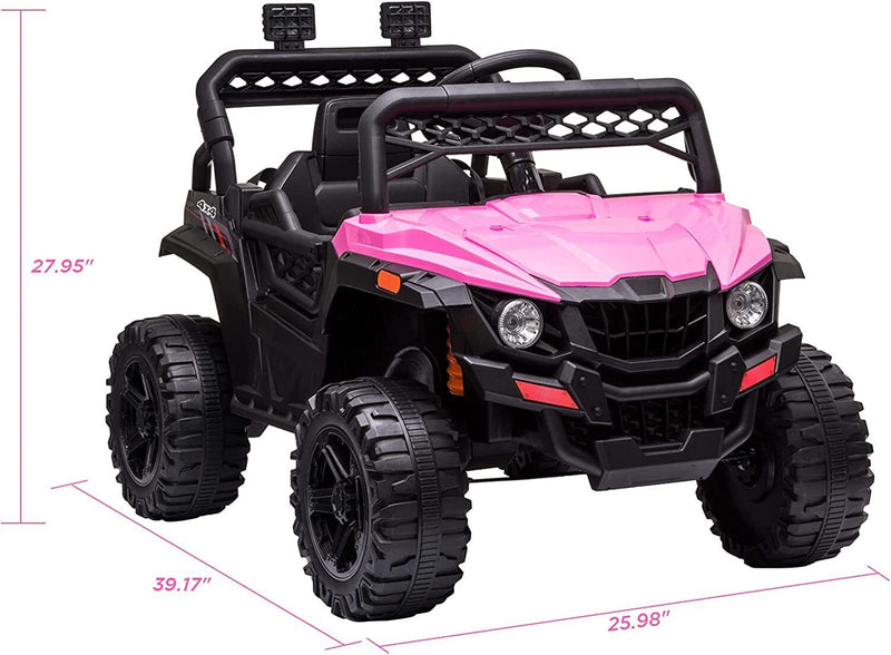 12V Kids Ride On Car Truck with Remote Control and LED Lights - Perfect Xmas Gift for Children