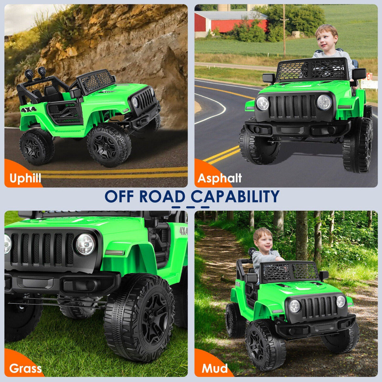 12V Kids Ride-On Car with MP3, Bluetooth, and Parental Remote Control