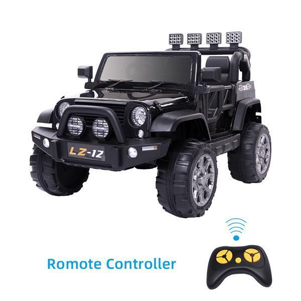 12V Kids Ride On Car with Remote Control - Rechargeable Battery, 4 mph Speed, Black