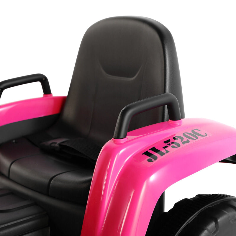 12V Kids Ride On Excavator with Music and Remote Control - 3 Speed Options