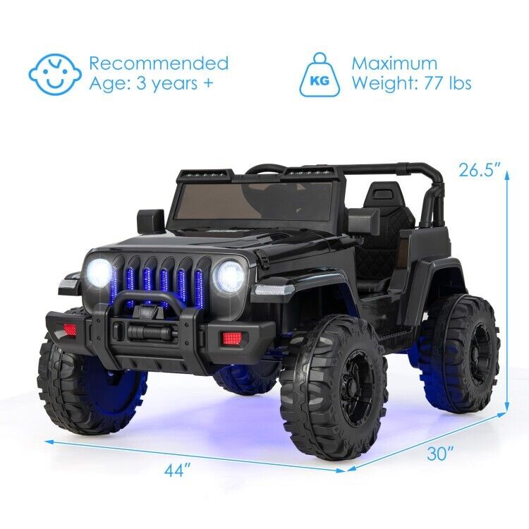 12V Kids Ride-on Jeep Car with Remote Control - Perfect Gift for Toddlers