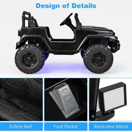 12V Kids Ride-on Jeep Car with Remote Control - Perfect Gift for Toddlers