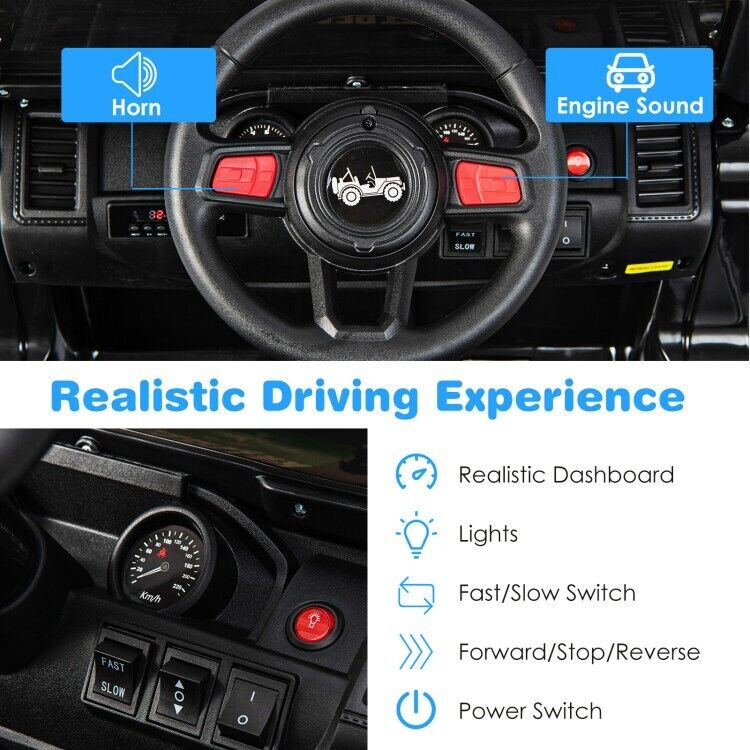 12V Kids Ride-on Jeep Car with Remote Control - Perfect Gift for Toddlers