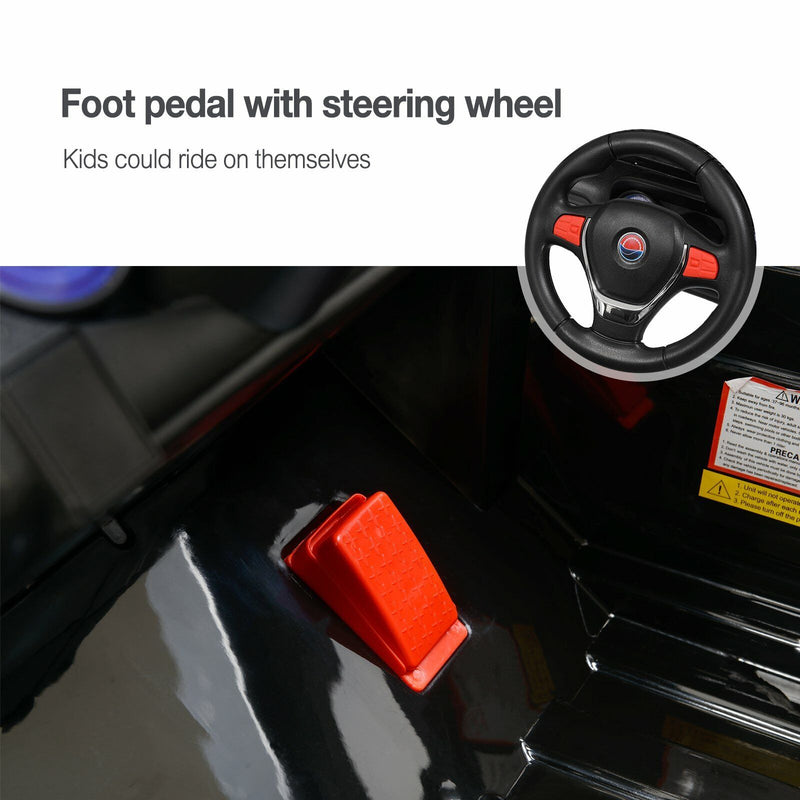 12V Kids Ride On Jeep with Remote Control, USB and Bluetooth Connectivity - Black