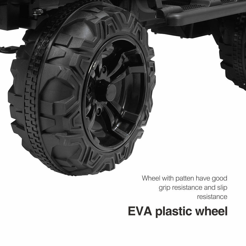 12V Kids Ride On Jeep with Remote Control, USB and Bluetooth Connectivity - Black