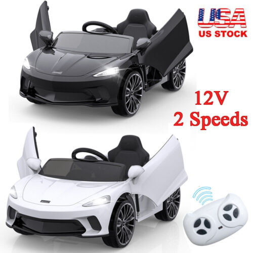 12V Kids Ride-On Sports Car with Hydraulic Doors and Seat Belt