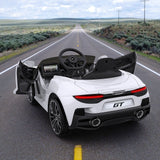 12V Kids Ride-On Sports Car with Hydraulic Doors and Seat Belt
