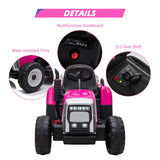 12V Kids Ride-On Tractor with Remote Control and Trailer Attachment