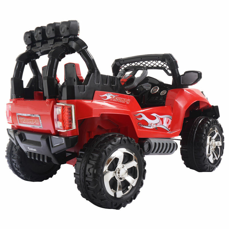 12V Kids Ride On Truck Car with MP3, RC Remote Control, LED Lights, and Music