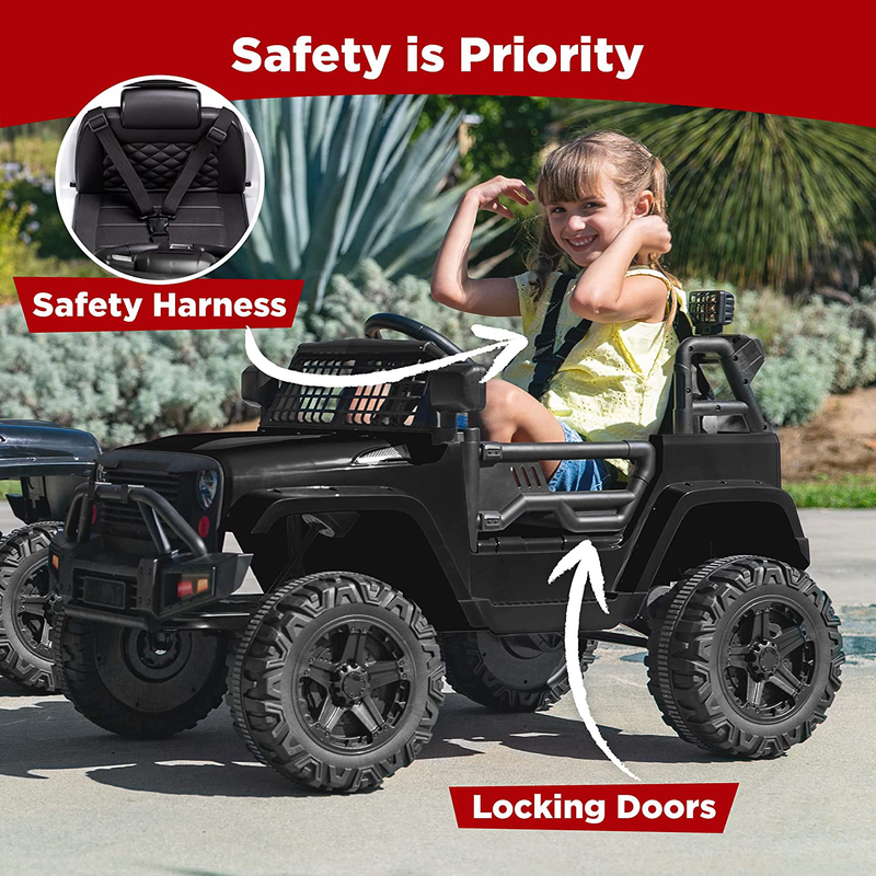 12V Kids Ride On Truck Car with Parent Remote Control - Experience the Thrill of Spring!