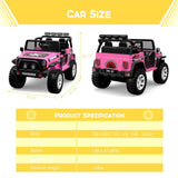 12V Kids Ride On Truck Car with Safety Belt, MP3 and LED Lights - Perfect Xmas Gift for Two!