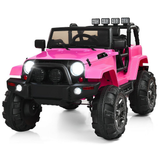 12V Kids Ride-On Truck with Remote Control, MP3 Music, and LED Lights in Black