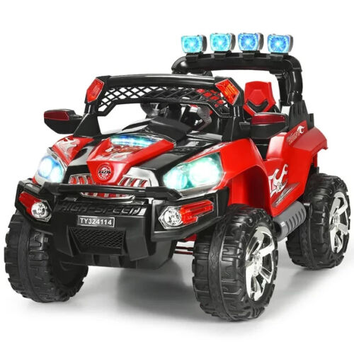 12V Kids SUV Ride-On Toy Car with MP3, RC Remote, LED Lights, and Music