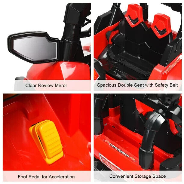 12V Kids SUV Ride-On Toy Car with MP3, RC Remote, LED Lights, and Music