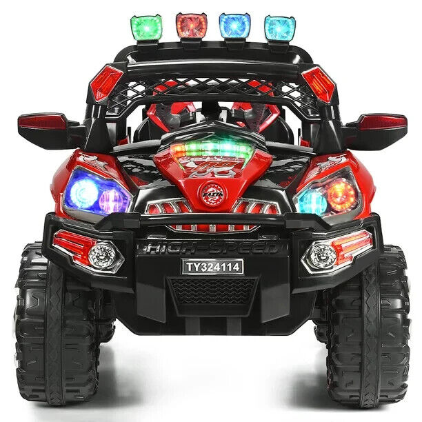 12V Kids SUV Ride-On Toy Car with MP3, RC Remote, LED Lights, and Music