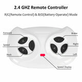 12V Kids Truck Car with Remote Control, MP3 Music, LED Lights - White