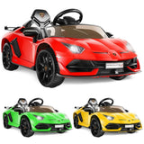 12V Lamborghini Ride-On Car for Kids with Remote Control, 3 Speeds, LED Lights, and USB