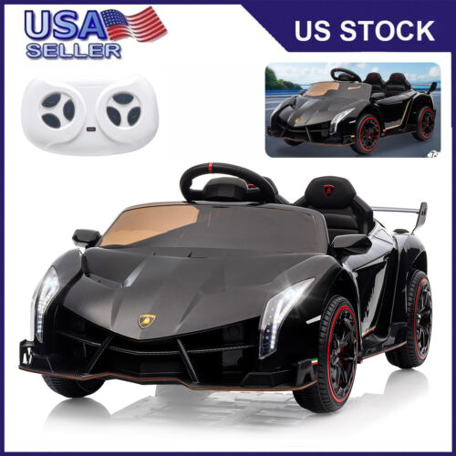 12V Lamborghini Veneno Ride On Car with Remote Control and Music - Perfect Electric Toy Gift for Kids