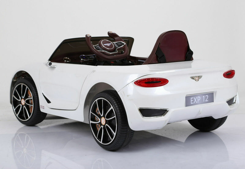 12V Licensed Bentley Style Electric Ride-On Car with LED Lights and Remote Control for Kids