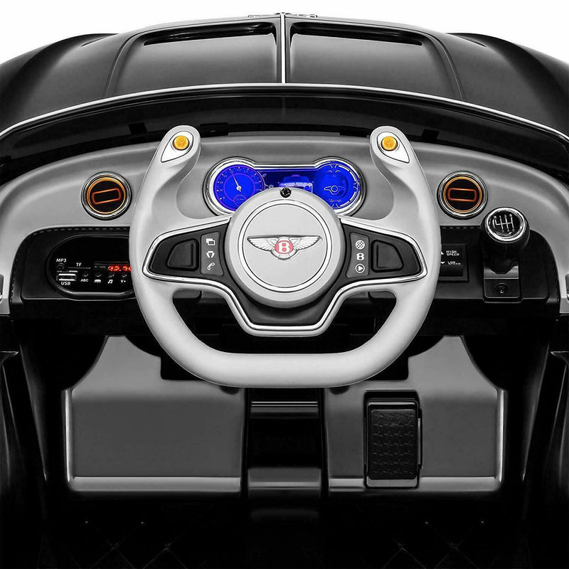 12V Licensed Bentley Style Electric Ride-On Car with LED Lights and Remote Control for Kids