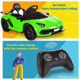 12V Licensed Lamborghini Aventador Electric Ride-On Car with LED Lights for Kids