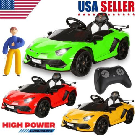 12V Licensed Lamborghini Aventador Electric Ride-On Car for Kids - Battery Powered Sports Vehicle
