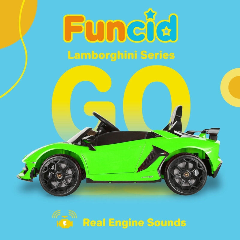 12V Licensed Lamborghini Aventador SVJ Electric Ride-On Car for Kids