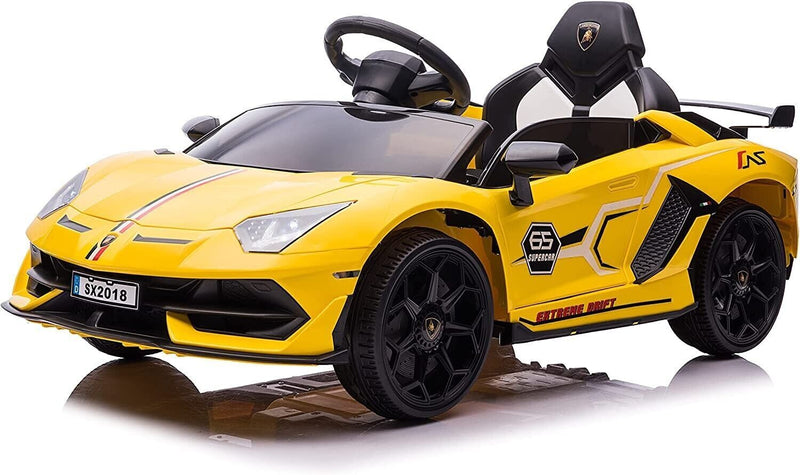 12V Licensed Lamborghini Electric Kids Ride On Car - Yellow