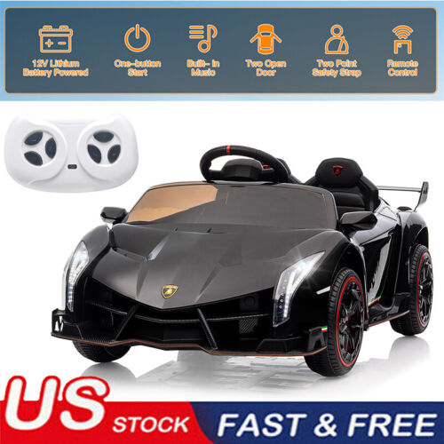 12V Licensed Lamborghini Electric Ride On Car for Kids - 2 Seater with Remote Control