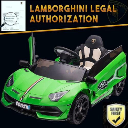 12V Licensed Lamborghini Electric Ride-On Sports Car for Kids with 7AH Battery