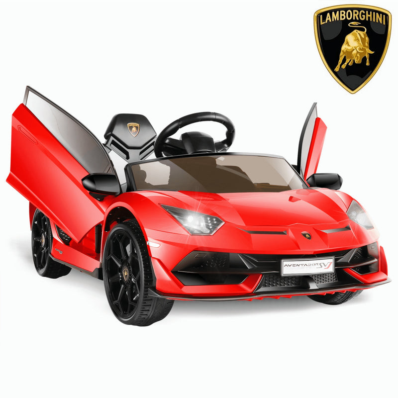 12V Licensed Lamborghini Electric Ride-On Toy with LED Lights and Remote Control for Kids