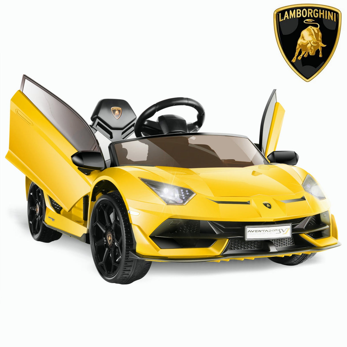 12V Licensed Lamborghini Electric Ride-On Sports Car for Kids with 7AH Battery