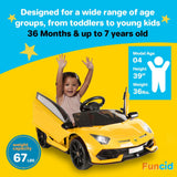 12V Licensed Lamborghini Kids Ride On Car with Remote Control and Music