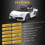 12V Licensed Lamborghini/McLaren Kids Ride On Car with Remote Control - Electric Gift for Children