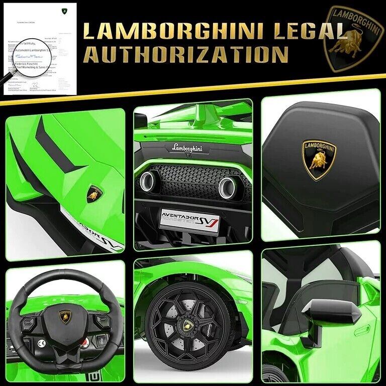 12V Licensed Lamborghini Ride on Car for Kids with Remote Control, MP3, AUX & USB??
