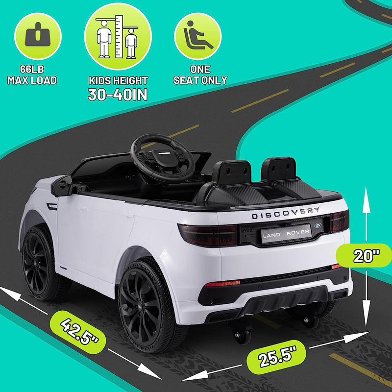 12V Licensed Land-Rover Electric Car for Kids - Powered by Lithium Battery