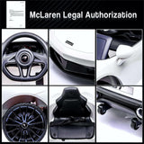 12V Licensed McLaren Battery Powered Sports Car for Kids - Officially Licensed Ride on Toy