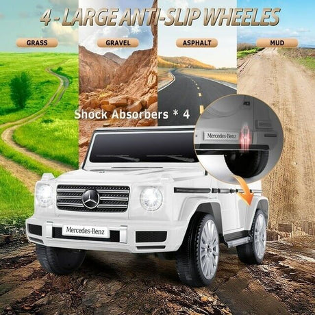 12V Licensed Mercedes-Benz G500 Electric Ride-On Car with Remote Control for Kids
