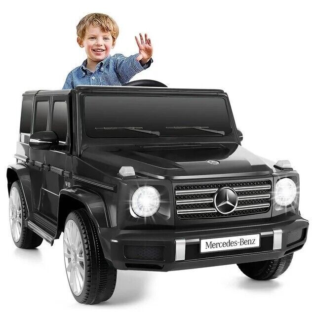 Licensed Mercedes Benz G500 4WD Electric Ride On Car for Kids with Remote Control and LED Lights - 12V