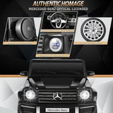 Licensed Mercedes Benz G500 4WD Electric Ride On Car for Kids with Remote Control and LED Lights - 12V