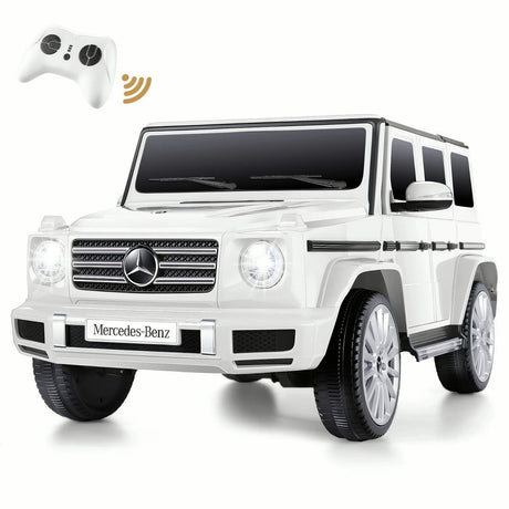 Licensed Mercedes Benz G500 4WD Electric Ride On Car for Kids with Remote Control and LED Lights - 12V