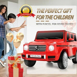 Licensed Mercedes Benz G500 4WD Electric Ride On Car for Kids with Remote Control and LED Lights - 12V